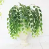 Venta al por mayor directa de fábrica 3 horquillas simulación colgante hojas verdes de azufaifo escena de punto decoración de paisaje simulación