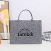 Feltro saco de pano bolsa de publicidade Internet celebridade simples carta cartoon saco de feltro grande capacidade portátil tote bag personalização