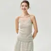 Novo colete térmico de cashmere com decote V para outono e inverno da Bai Cai Rong para mulheres, com bojos embutidos e acabamento em renda, perfeito como camisola ou camada interna