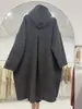 Casaco de Lã Dupla Face Feminino Plus Size Solto, Jaqueta de Lã Casual com Capuz Redutora de Idade para Mulheres, Plus Size Transfronteiriço