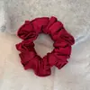 Diadema Plegada Básica de Satén Blanco y Rojo Intestino Delgado Cuerda para el Cabello Elástica Alta Cuerda para el Cabello Bola Cuerda para el Cabello Cuero Cabelludo Accesorios para el Cabello