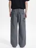 Ropa para Hombre Muqiu 2026 Nuevos Pantalones de Trabajo Lavados Estilo Retro Americano para Hombre, Corte Holgado, Pantalones Casuales de Línea A Desgastados