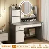 Em estoque espelho penteadeira quarto simples moderno novo estilo mesa de maquiagem quarto principal armário de maquiagem armário de armazenamento penteadeira de luxo leve