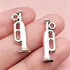 Colgante de Aleación de Instrumento Musical de Plata Antigua, Nota Musical, Guitarra, Violín, Micrófono, Accesorios para Joyería de Pulsera y Collar DIY