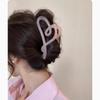 Elegante Matte Black Love Grab Clip Feminino High-end Sense Back Head Hairpin 2024 Novo High-end Shark Clip Headwear