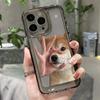 Funda Espacial Divertida de Shiba Inu Ok para iPhone 17 Pro Max 14/15 Nicho 16 Apple 12 Cobertura Total