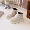Botas clássicas para meninas, Botas estilo Martin da moda coreana, Botas de couro infantis, Novos modelos de primavera e outono, Botas de cor sólida simples para meninos
