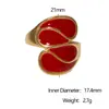 Europeu e Americano Mais Vendido Anel Aberto Gota de Óleo de Aço Inoxidável Moda Feminina Versátil Anel Pulseira de Aço Titânio Ouro 18K Transfronteiriço