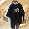 2025 Exportación Exportación Longitud Media Estilo Coreano Holgado Talla Grande Casual Reductor de Edad Manga Corta Camiseta Moda Femenina Versátil Ropa de Verano