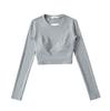 Camiseta Sexy de Otoño Temprano de las Spice Girls con Espalda Descubierta y Manga Larga para Mujer, Moda, Elástica, Ajustada, con Almohadilla en el Pecho S20780