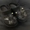 Tamancos Transparentes Coração Feminino Borboleta Flor Água Sapato de Alta Qualidade Fivela Decorativa para Cabedal de Sapato Fivela Removível para Tamanco