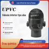[Válvula de fundo com aba padrão americano UPVC válvula de fundo de plástico válvula de retenção terminal PVC-U acessórios químicos válvula de fundo de sucção]