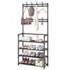 Zapatero sencillo para puerta de entrada, para el hogar, multicapa, integrado, para dormitorio, casa de alquiler, zapatero explosivo, artefacto de almacenamiento