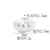 Prata Esterlina S925 Pequenas Contas Ufo de Grão Reto Contas Lisas de Prata Contas Soltas para Pulseira DIY Acessórios de Joias Contas Tchecas Vintage