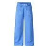 Pantalones de chándal de estilo americano con hebilla de París bordados en bloques de color para hombre y mujer, marca de moda para primavera y otoño, pantalones de pierna recta con caída, pantalones largos casuales holgados