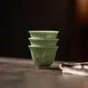 Taza de Té Sombra de Bambú Blanco Pintada a Mano Mi Yan Taza de Té de Cerámica Hecha a Mano Taza Maestra para el Hogar Tart Fino Juego de Té Kung Fu Taza de Té