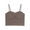 3055 requintada renda seersucker uma palavra beleza costas envoltas peito atacado copa tubo integrado top roupa íntima camisola