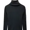 Suéter de Cuello Alto Otoño e Invierno Nuevo Año Nuevo Nuevo Negro Tejido Superior Pulóver de Moda Versátil Camisa Base Adelgazante Ropa Interior para Mujer