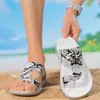Venta Caliente en Amazon Transfronterizo Tallas Grandes Chanclas Verano Nuevas Planas Antideslizantes Sandalias Planas 2557