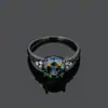 Anillo de Cobre con Incrustaciones de Circonia Estilo Coreano de Moda Transfronterizo, Estilo Europeo y Americano, Sencillo y Elegante, Joyería Deseada de Venta Caliente, Venta Directa del Fabricante
