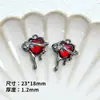 Colgante de aleación de circonita con forma de corazón dulce y fresco, cuentas sueltas, material para abalorios DIY hecho a mano, pulsera, collar, accesorios de joyería
