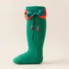 Calcetines Navideños para Niños Calcetines de Media Pantorrilla Otoño Invierno Bebé Festivos Año Nuevo Calcetines Rojos Calcetines Largos para Niños
