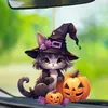Decoração de Natal Amazon transfronteiriça nova Gato de Natal Série de Natal Pingente de Árvore de Natal Acrílico Pendurado no Carro