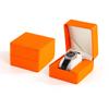 Caja de almacenamiento para relojes de PU redondeada bicolor de fábrica en stock caja de exhibición para relojes caja para relojes publicada por lotes caja de regalo para relojes