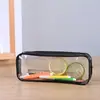Estuche Transparente con Cremallera de PVC Ins Gran Capacidad Bolsa para Material Escolar de Estudiante Bolsa de Almacenamiento de Plástico para Cosméticos Bolsa Sellada para Maquillaje