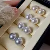 Pendientes de botón de plata de ley S999 con perlas blancas australianas, pendientes de lujo ligero de alta gama, nuevos en 2026, joyería para orejas simple y moderna, clips para orejas