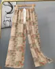Pantalones de pijama de algodón para mujer, verano, finos, estampados, casuales, de pierna ancha, pueden usar mujeres embarazadas, comercio exterior, pantalones de talla grande