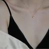Collar de nicho extremadamente simple para mujer, anillo geométrico de lujo ligero, círculo, anillo de la suerte, anillo de acero de titanio, estilo frío, cadena para la clavícula, temperamento