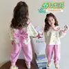Conjunto de Niña Primavera Elegante de Moda Ropa de Primavera Infantil 2025 Nuevo Sudadera para Bebé Camisa Polo Conjunto Deportivo de Dos Piezas