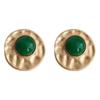 Aretes redondos geométricos de estilo retro de lujo ligero para mujer, elegantes de estilo francés, de alta gama, de nicho, modernos, de estilo mid-century