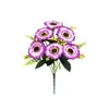 Flores Artificiales Transfronterizas 6 Cabezas de Frangipani Adornos de Decoración para Sala de Estar Estilo Pastoral Flores de Ingeniería Flores de Seda de Girasol