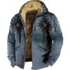Chaqueta acolchada de algodón con forro marrón y sudadera con capucha con impresión digital 3D y estampado multicolor transfronterizo entre Europa y Estados Unidos