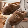 Pantuflas de Algodón Tallas Grandes para Hombre 2026 Otoño/Invierno Estilo Nuevo Uso en Casa Interior Antideslizantes Cálidos Zapatos de Algodón para Hombre con Forro Polar Suela Gruesa