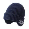 Chapéu de Lã Quente de Inverno Masculino com Proteção para Orelhas, Espessado e Forrado com Lã, para Cabeça Grande, Chapéu para Clima Frio