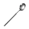 Juego de cubiertos de acero inoxidable 304, grano de martillo, redondo, diamante, cuchillo y tenedor occidentales, tenedor para postre y fruta, juego de cuchillo y tenedor para bistec de hotel, cuchara sopera