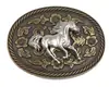 Vários Fivelas Lisas Liga de Zinco Cowboy Ocidental Fivela de Cinto de Couro de Boi Fivela de Placa de Liga Acessórios de Cinto Cavalo e Boi
