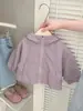 Chaqueta Cortavientos Infantil Otoño 2025 Nueva Elegante Primavera y Otoño Casual Deportiva con Capucha Moda Top para Niñas