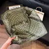 Pañuelo de Seda 70 Cuadrado Moda Coreana de Alta Gama Versátil Profesional Seda Sintética Pequeño Pañuelo de Cuello Estampado Retro Pañuelo de Seda para Mujer
