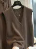 Nuevo Cárdigan sin Mangas de Punto 100% Lana para Mujer Otoño/Invierno 2026 Chaleco de Pico Estilo Old Money Chaleco de Moda para Superponer