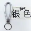Cordón de cuero simple cuerda redonda PU llavero soporte para llaves de coche accesorio colgante para bolso anillo redondo colgante de regalo