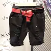 Verão 2019 nova camiseta infantil de desenho animado com personalidade ZY1905 calça jeans rasgada com cinto ZY853