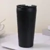 Taza aislada de acero inoxidable 304, portátil, de paredes rectas, acabado mate simple, adecuada para hombres y mujeres, estudiantes y para usar en el coche; personalizable