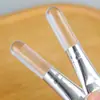 Salão de Beleza DIY Spa Pincel de Silicone para Máscara Espátula em Formato de Espátula de Borracha Macia TPR Haste Sólida Transparente de Cristal Pincel de Cabo Curto 10cm