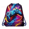 Bolsa de Tela No Tejida Morada para Controlador de Juego Wf103 Bolsa Promocional de Regalo Decoración de Juego Bolsa con Cordón de Almacenamiento