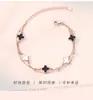 Pulseira de Trevo de Quatro Folhas para Mulheres, Banhada a Cobre com Prata, Design de Cinco Folhas, Pulseira de Amizade Dupla Camada, Design de Nicho, Novo Estilo 2022