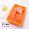 El Fabricante Recomienda Bandeja de Hielo de Silicona de Grado Platino con 15 Compartimentos y Tapa, Caja para Suplementos Alimenticios de Bebé, Molde para Cubitos de Hielo con 15 Compartimentos